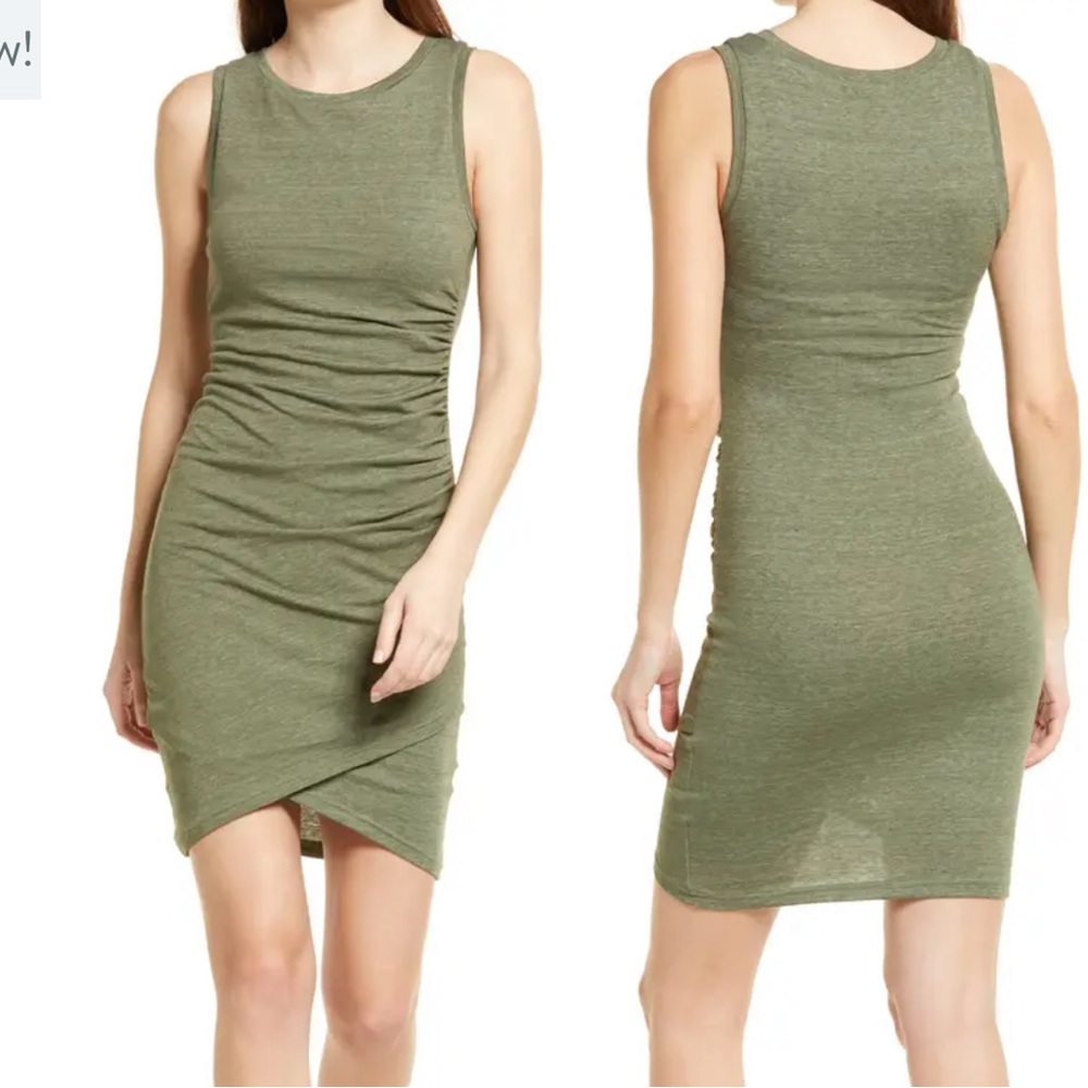 Ruched Side Sleeveless Dress Size Medium